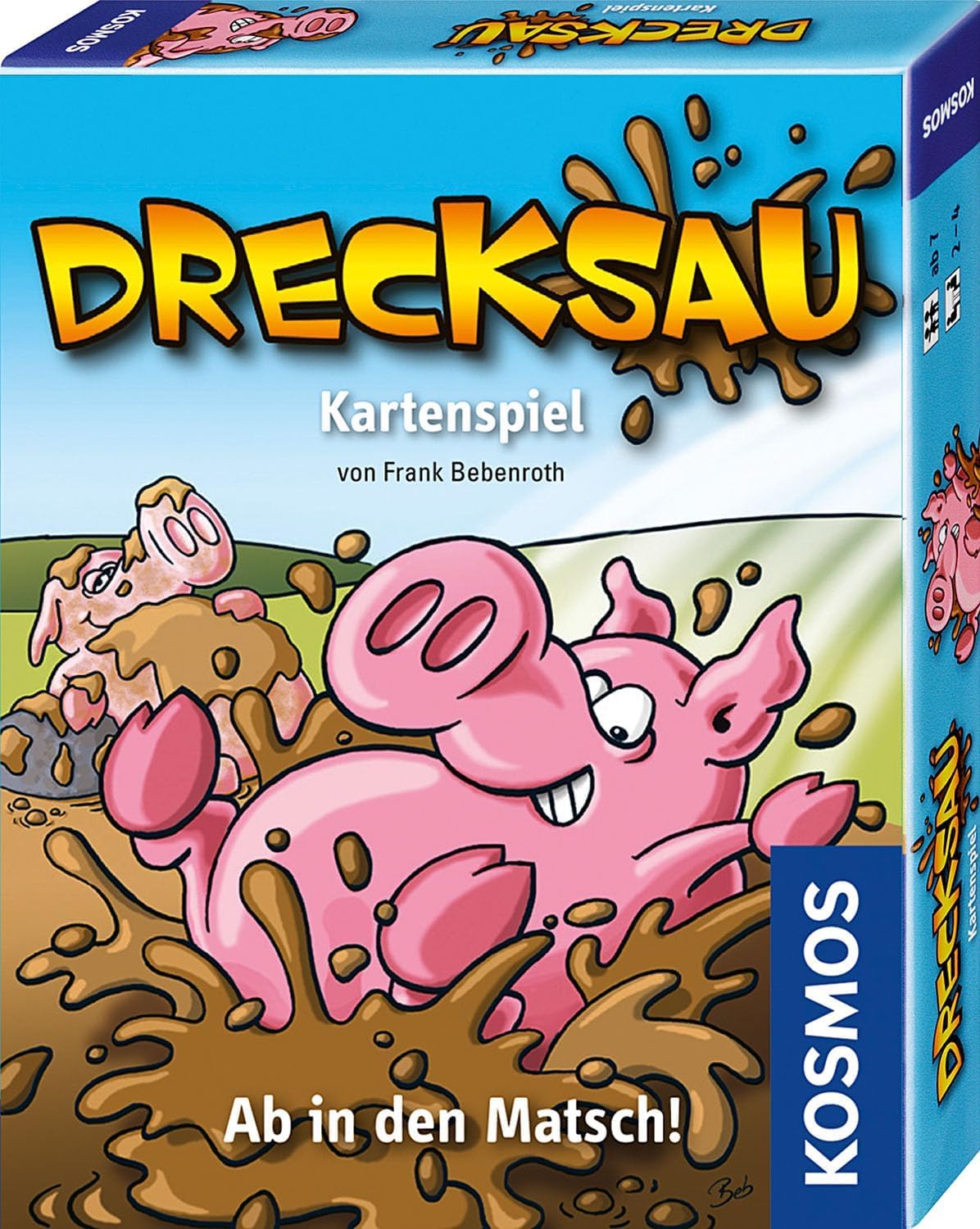 KOSMOS 740276 Drecksau Ab in den Matsch! lustiges Kartenspiel, Partyspiel für 2-4 Spieler ab 7 Jahre, Kinder, Familie, Erwachsene