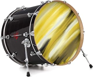 Vinyl Skin Decal Wrap for 22" Bass Kick Drum Head Paint Blend Yellow - DRUM HEAD NOT INCLUDED