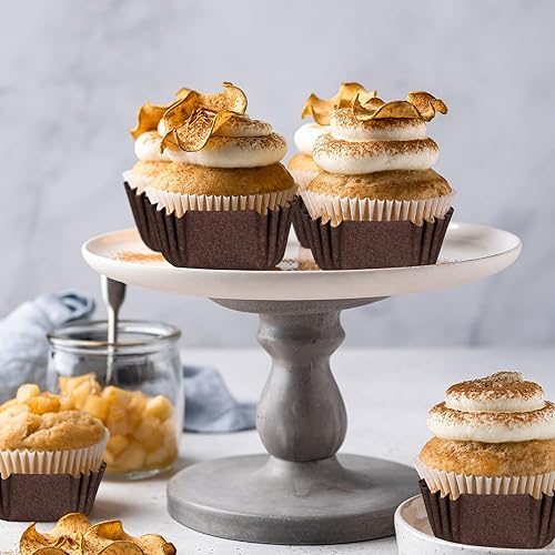 Miniatura 6 de Whaline 500 piezas de forros cuadrados para cupcakes, desechables, brownie, tazas para hornear, color café, envoltorios de cupcakes para baby