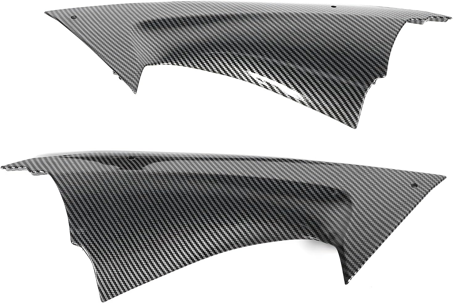 Acouto 2pcs Carbon Fiber Side Air Duct Cover Fairing Insert Part Fit for YZF R6 2008‑2016 powersports-windshield-deflectors