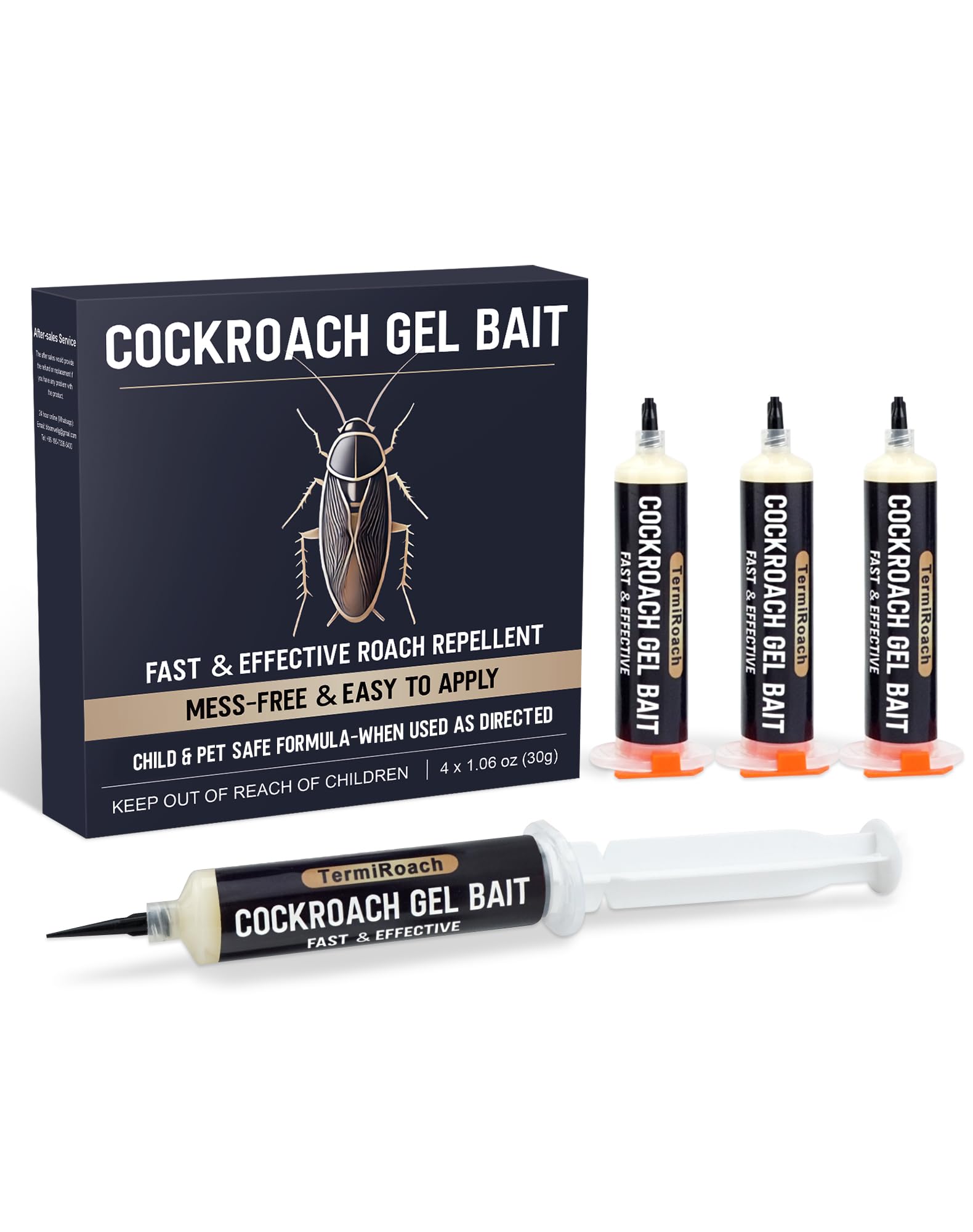 Cockroach Gel Bait - Cockroach Repellent Indoor Roach Attractant with Plant-Based Formula and Essential Oils, Non-Toxic & Family Safe