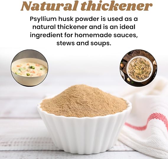 Psyllium Husk Powder 500g | 100% Pure Natural Fibre | Vegan Non-GMO | High Soluble Fibre | Ideal for Baking, Smoothies & Fibre Drinks | Fine Ground Psyllium Powder