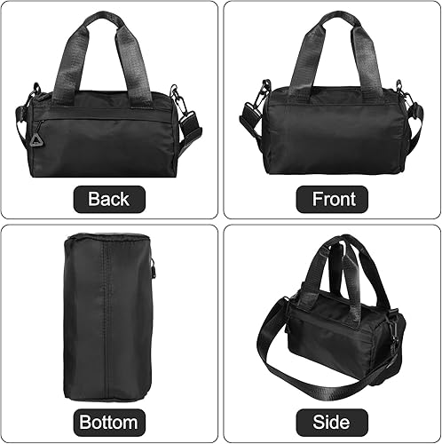 Miniatura 4 de Mini bolsa de gimnasio, pequeña bolsa de lona con correa desmontable, bolsas deportivas ajustables para mujeres y hombres, bolsas de hombro