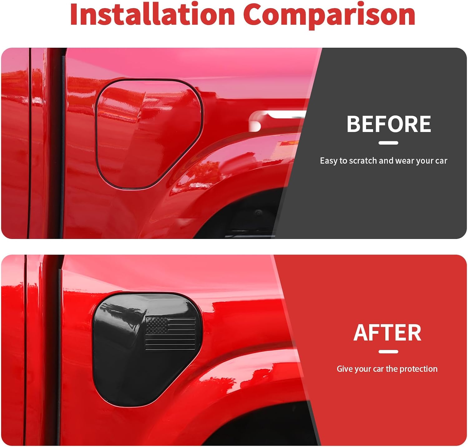 Gas Cap Fuel Door Gas Cap Cover Fit for 2023-2026 Chevy Colorado/GMC Canyon(Black Flag)
