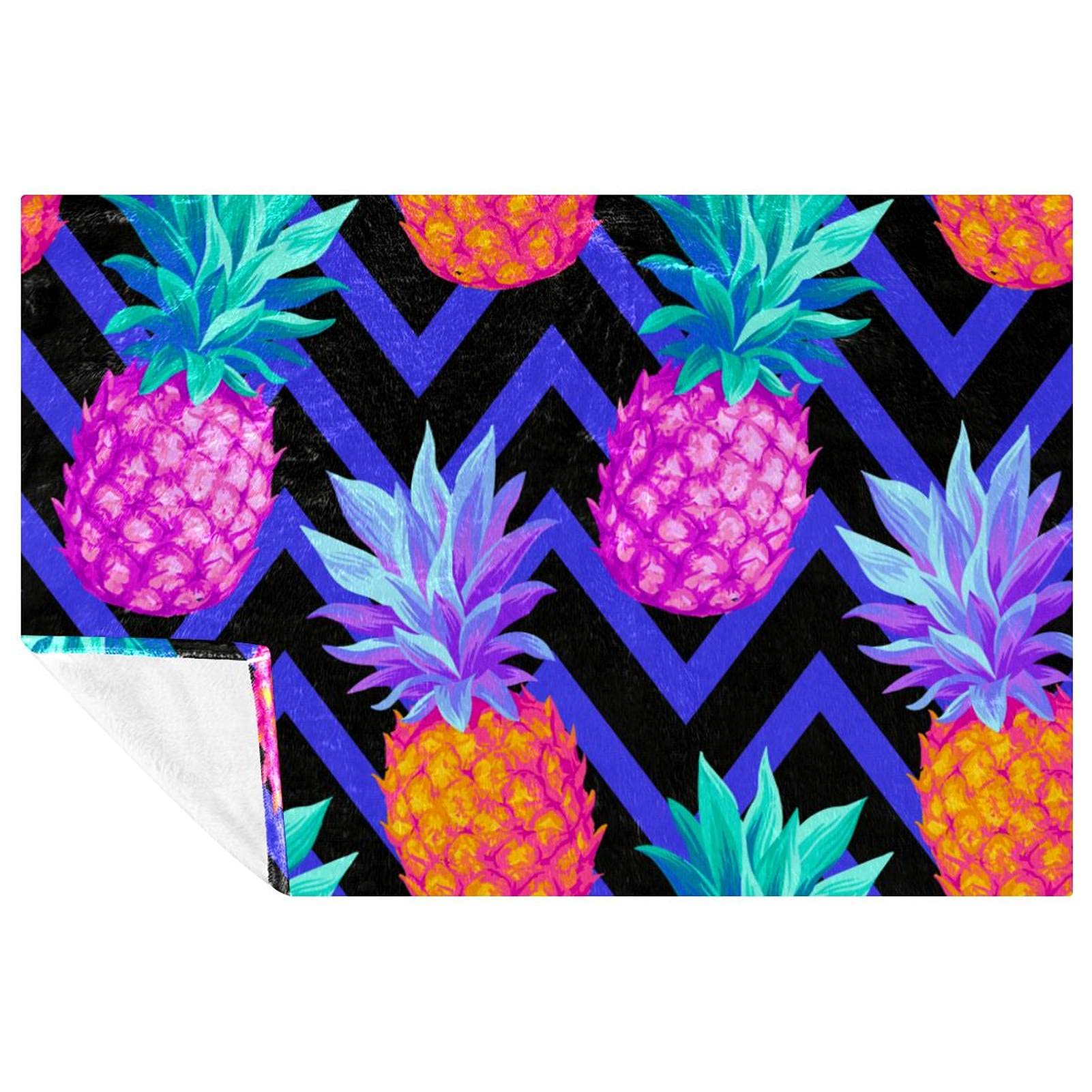 Couverture ananas pour pique-nique et camping | Plaid doux de lit 150x100 cm