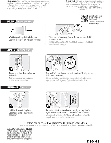 Miniatura 9 de Command Soporte para guirnalda, soporte para guirnalda de chimenea para mostrar guirnaldas, coronas y decoración navideña sin dejar daños, agujeros