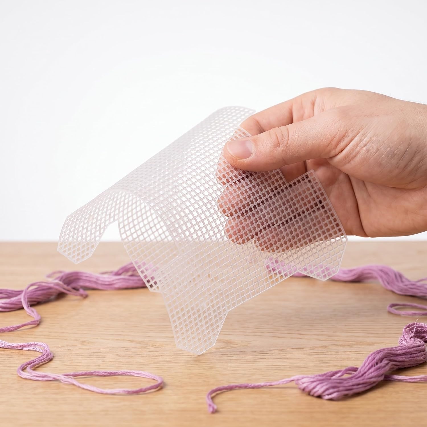 10pcs Plastic Bag Support Mesh Sheets for Crochet Projects