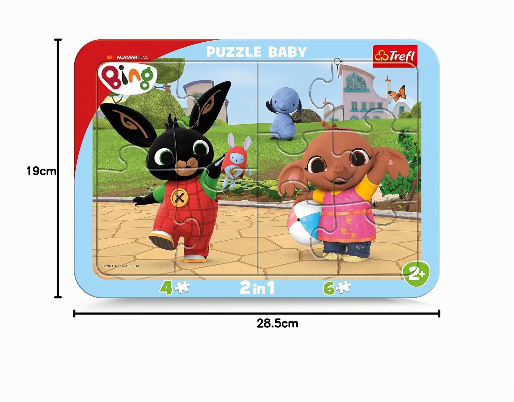 Trefl, Puzzle Con Cornice Baby, Bing Bunny, Giochi Di Bing, Per Bambini Dai 2 Anni