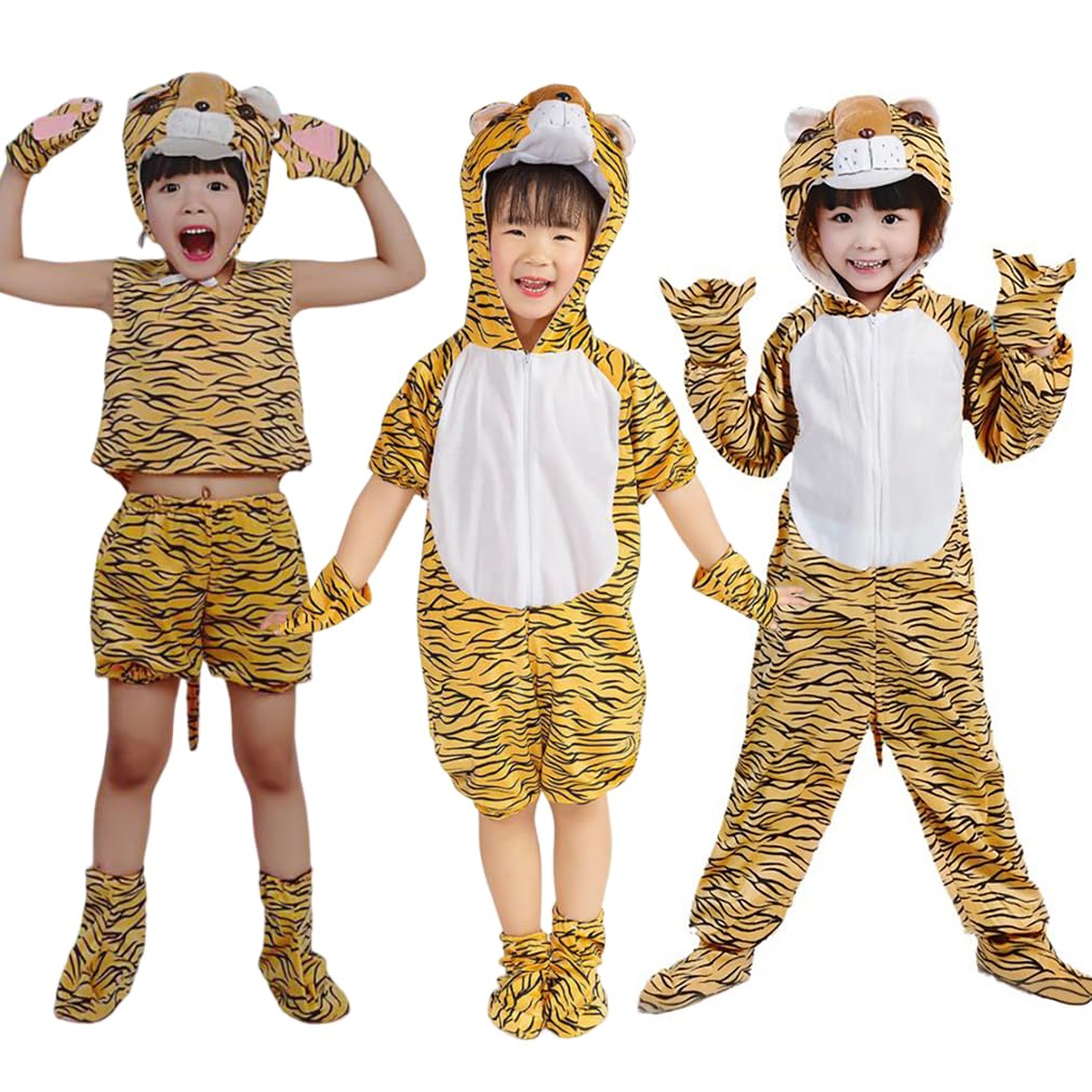 [アマゾンらく店] ハロウィン 仮装 トラ コスプレ 子供 虎 動物 衣装 男の子 女の子 キッズ コスチューム パーティー イベント 演出服