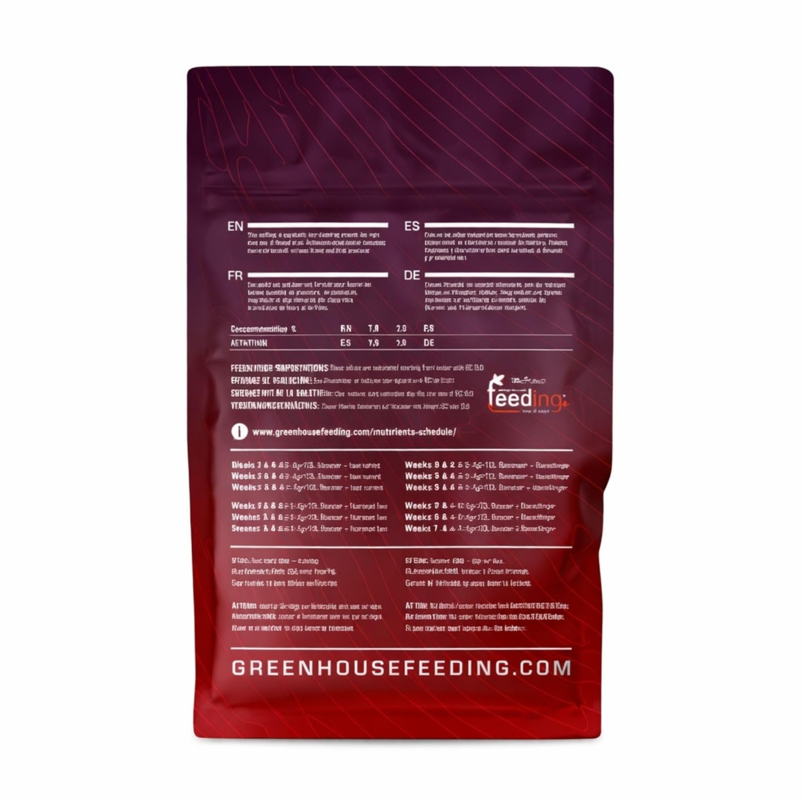 Weedness Green House Feeding Feeding Booster 2,5 Kg - NPK Dünger Grow Anbau Indoor Erde Flüssigdünger Organischer Bio