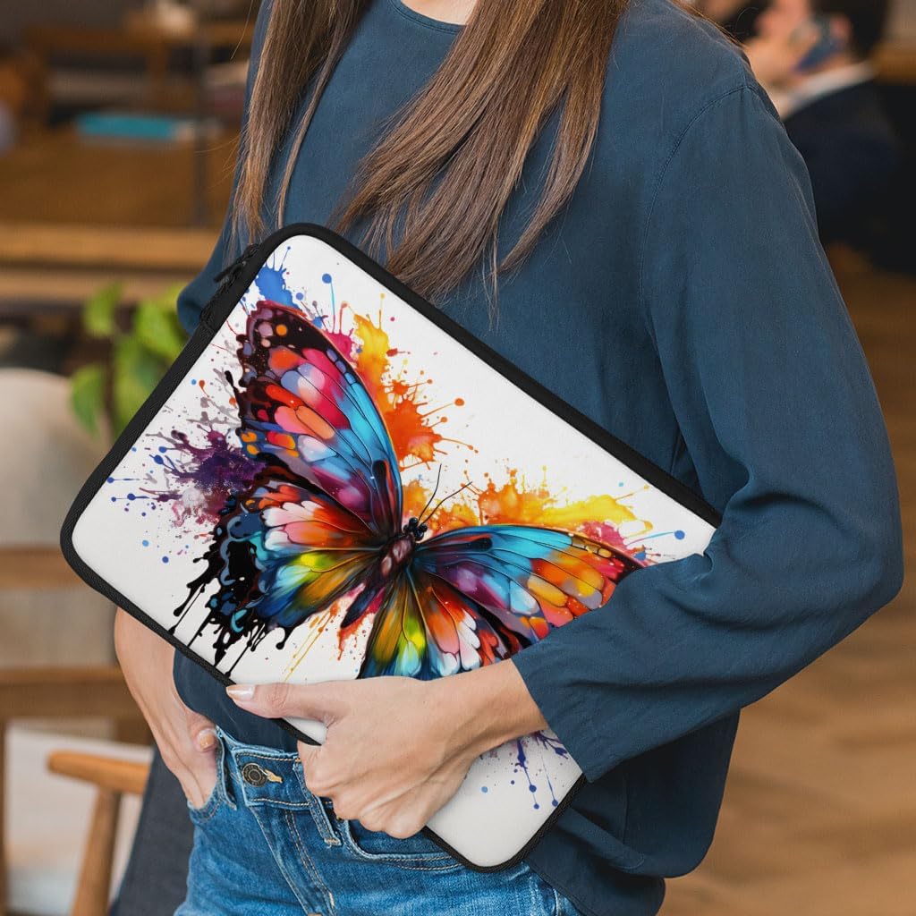Rainbow Butterfly 16 inch Sleeve - Rainbow Inspired Gift - Rainbow Inspired Gift Ideas - 2-Sided image 2