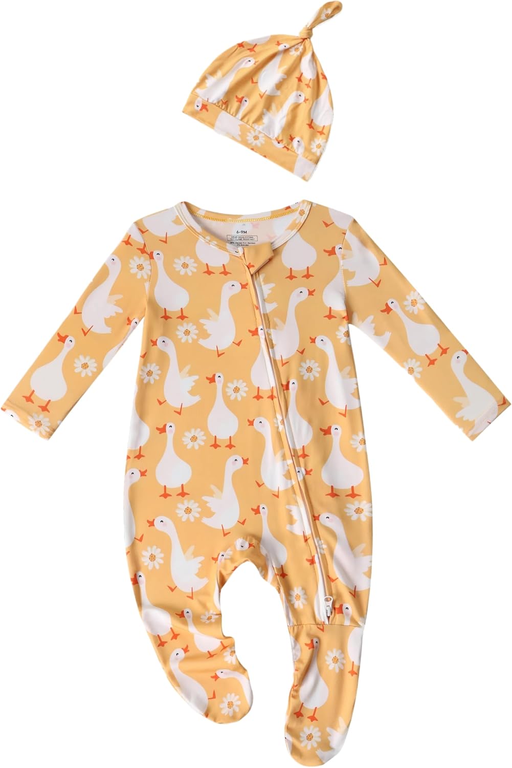 Baby One-Piece Footies Long Sleeve Rompers 2-Way Zipper, Viscose from Bamboo Baby Bodysuit Clothes for Boys Girls