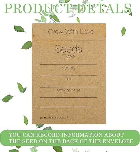 Vista 8 de Teling 100 paquetes vacíos pequeños sin rellenar, sobres rústicos autoadhesivos, sobres rústicos, almacenamiento de flores, recuerdos de fiesta