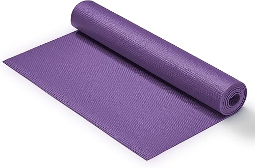 Sunny Health & Fitness Alfombrilla de yoga antideslizante duradera, antidesgarros, ligera, soporte acolchado para yoga, pilates, ejercicios de