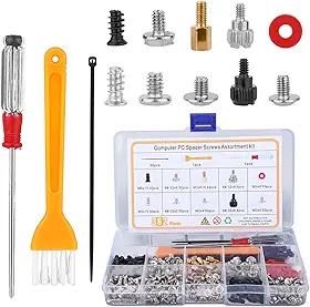 Kit de parafusos e suportes de computador com 362 peças, kit de parafusos de computador, parafusos de montagem para placa-mãe para PC Building DIY & Repair