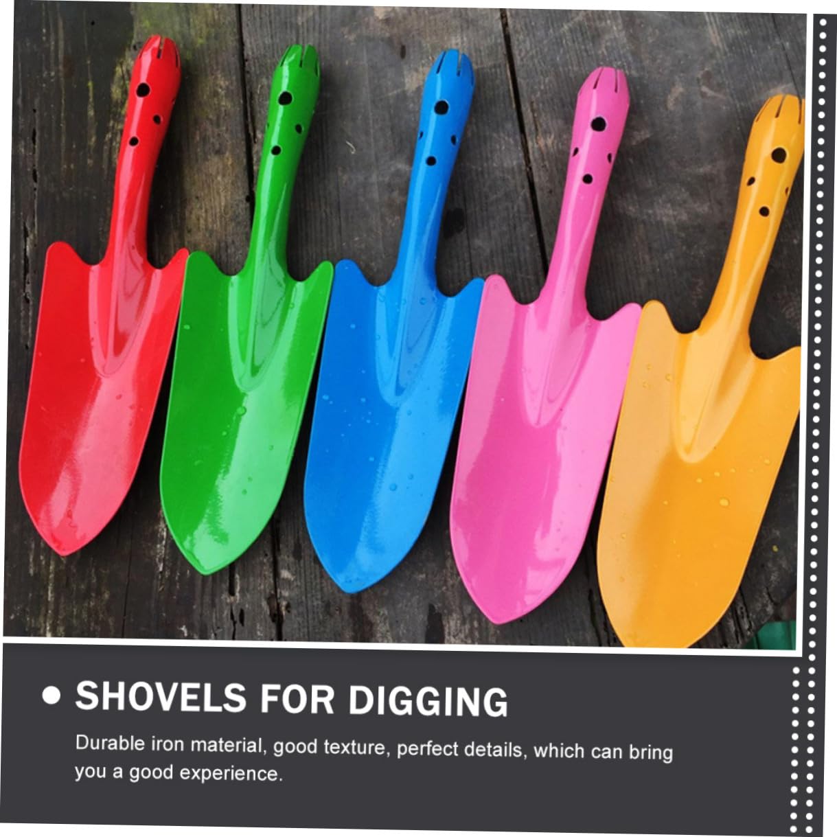Toyvian 5 Stück Teiliges Metall Handlich Leicht für Pflanzen Pflanzen Graben und Umsetzen Bunte Kleine Gartenschaufeln für Blumenpflege und Gartenarbeit