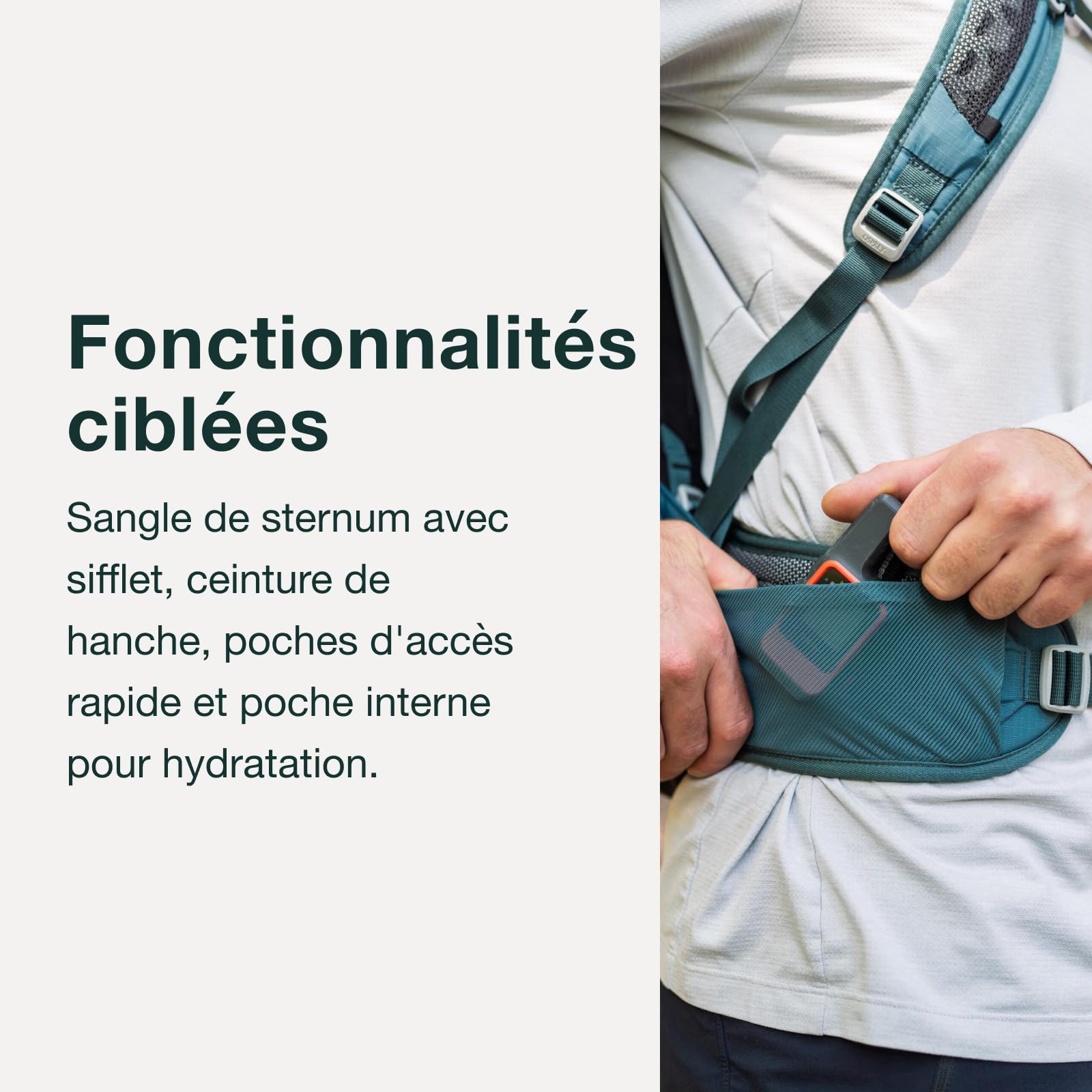 Osprey Sportlite Sac de randonnée, 25L, Graphite Purple