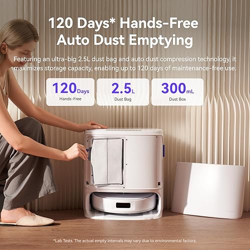 Miniatura 9 de NARWAL Freo X10 Pro - Robot aspirador y fregona, 11,000Pa de succión, sistema DualFlow sin enredos, limpieza de bordes con mopa extendida,