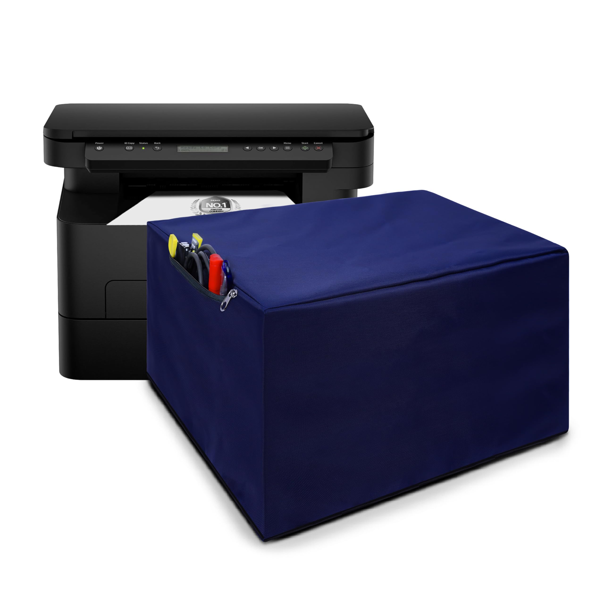ALIFIYA Nylon Dust Proof Washable Printer Cover for HP 323d / 323dnw / 323sdnw All-in-One Ink Tank Color - Blue-image-3