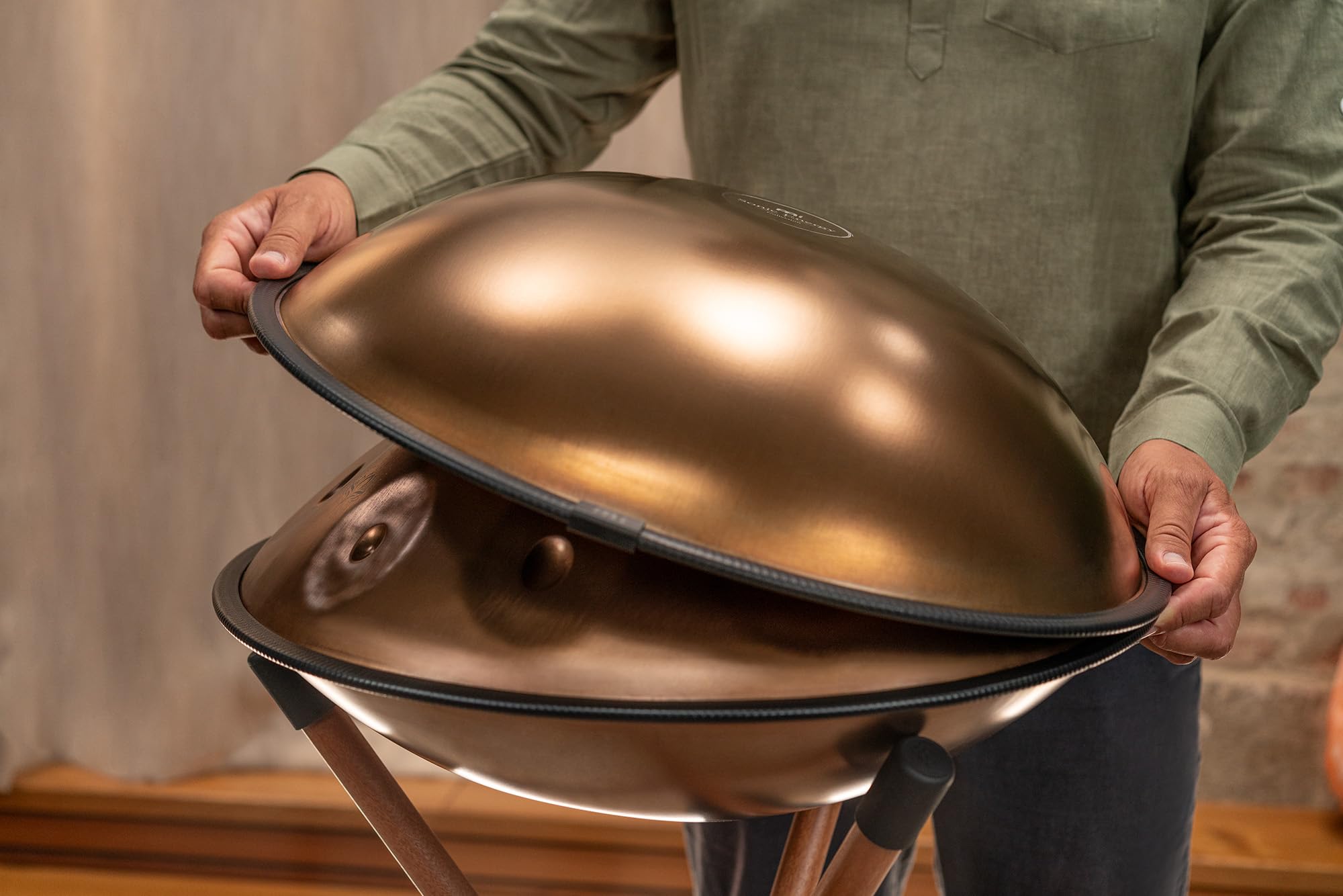 Sensory Handpan Tambour en acier inoxydable 10 notes 432 Hz avec sac et couvercle