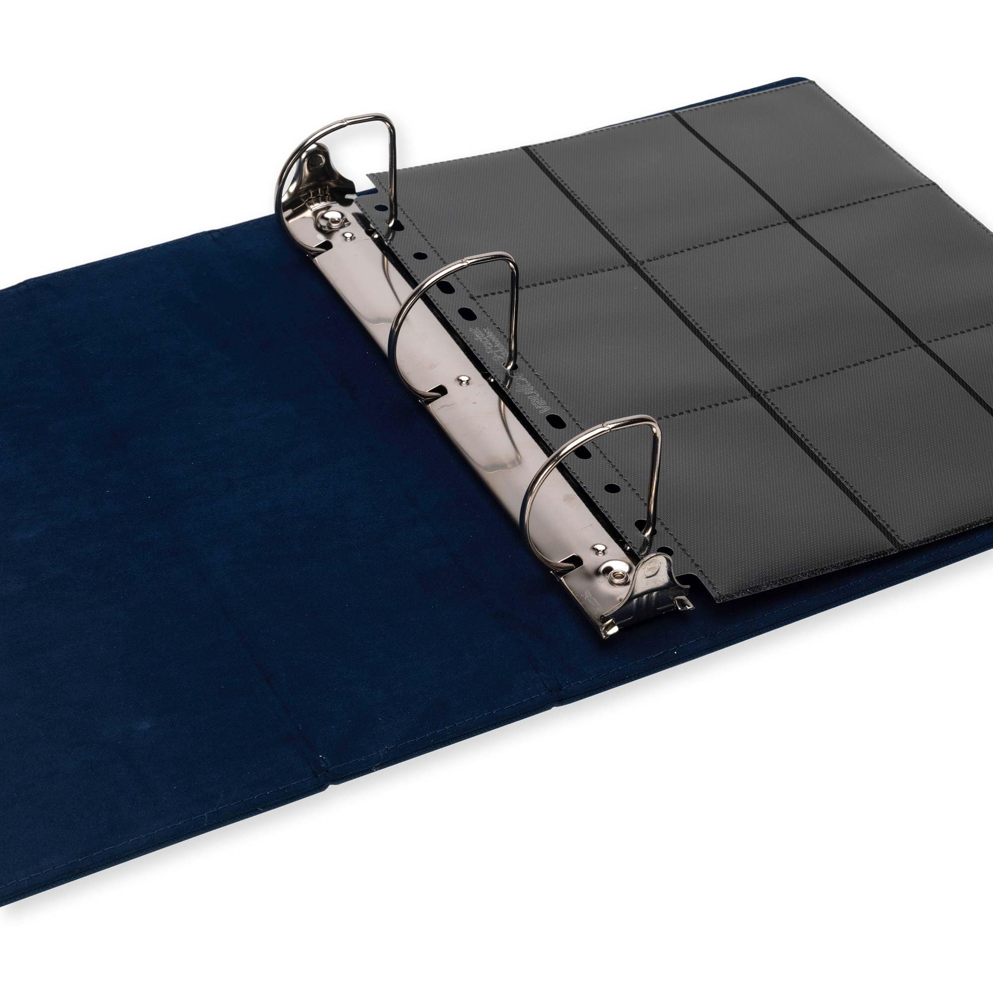 Vault X Raccoglitore a 3 Anelli per Carte da Collezione, Compatibile con Pagine a 9 Tasche, 900 Carte, Materiale Exo-Tec, Apertura Facile, Raccoglitore con Clip ad Anello D, TCG (Blu, Grande)