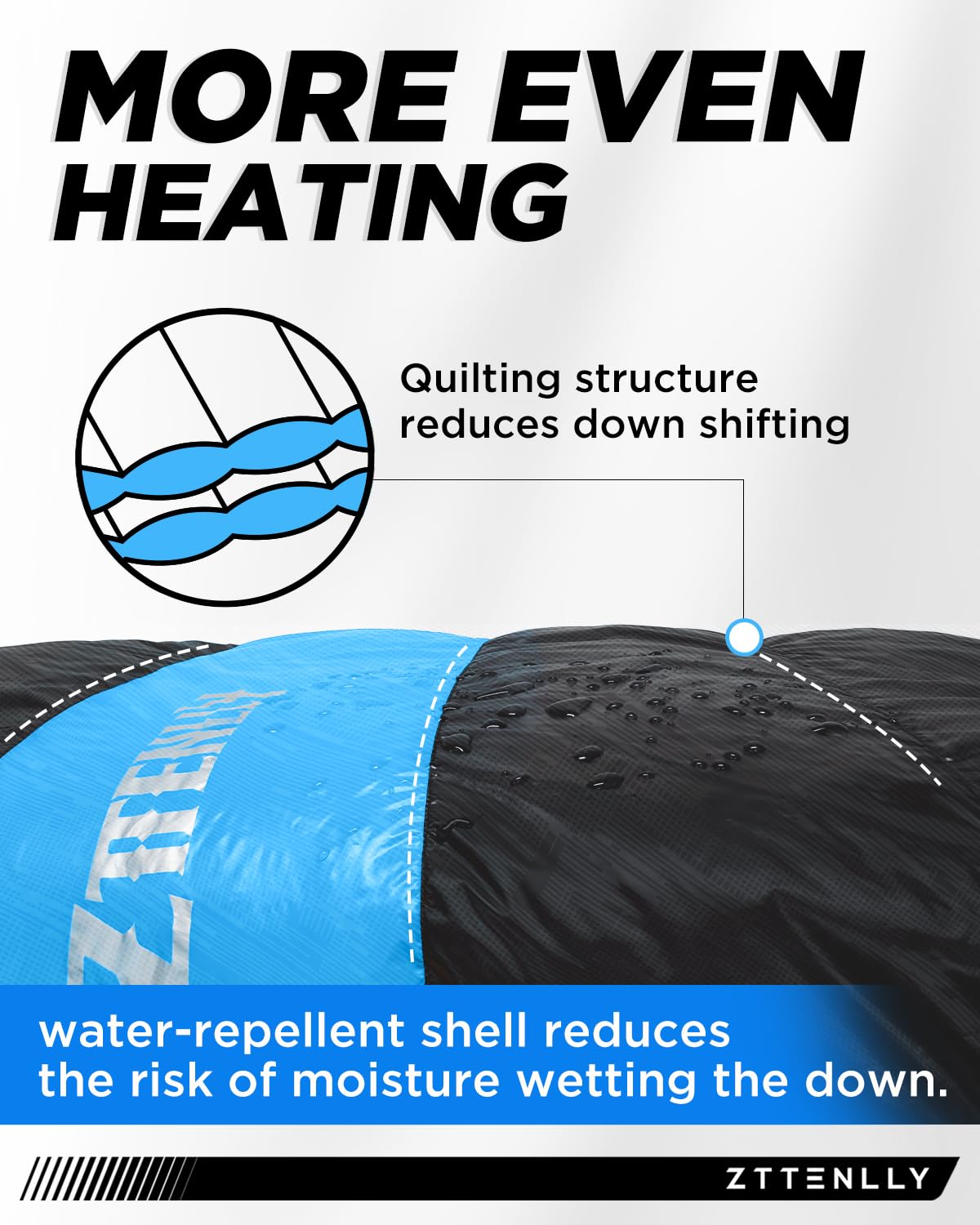 Sac de couchage en duvet pour adultes - Léger et compact pour la randonnée, le camping et la randonnée - 45-52 degrés et sac de couchage 4 saisons pour temps froid