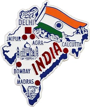 India Country Outline Refrigerator Magnet, Approximate Size 2 inch x 3 inch