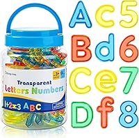Odoorgames 66 Pcs Translucent Letters & Numbers Light Table Toys - Educational Manipulatives for Kids 3+ Learning Fun