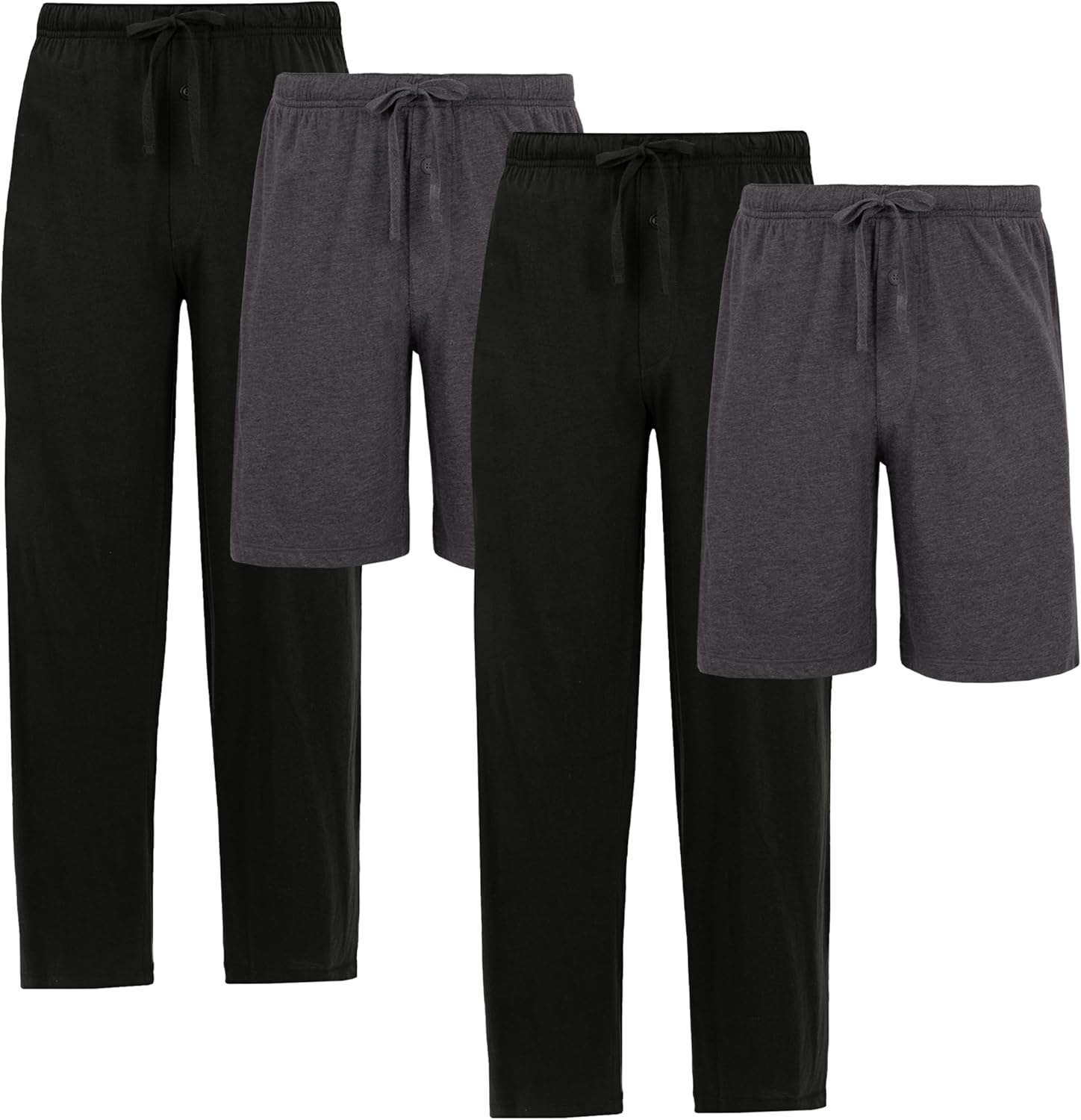 Fruit of the Loom mens Sleep Pajama Pants and Shorts, 4-pack