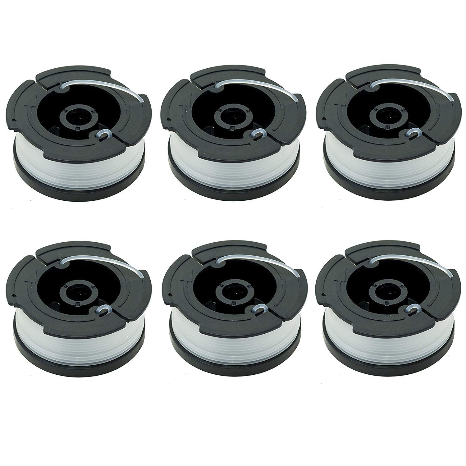 LBK INTERNATIONAL 0.065" Spool for BLACK+DECKER String Trimmers ( Replacement Autofeed Spool) , compatible with BLACK+DECKER AF-100 , 6-Pack