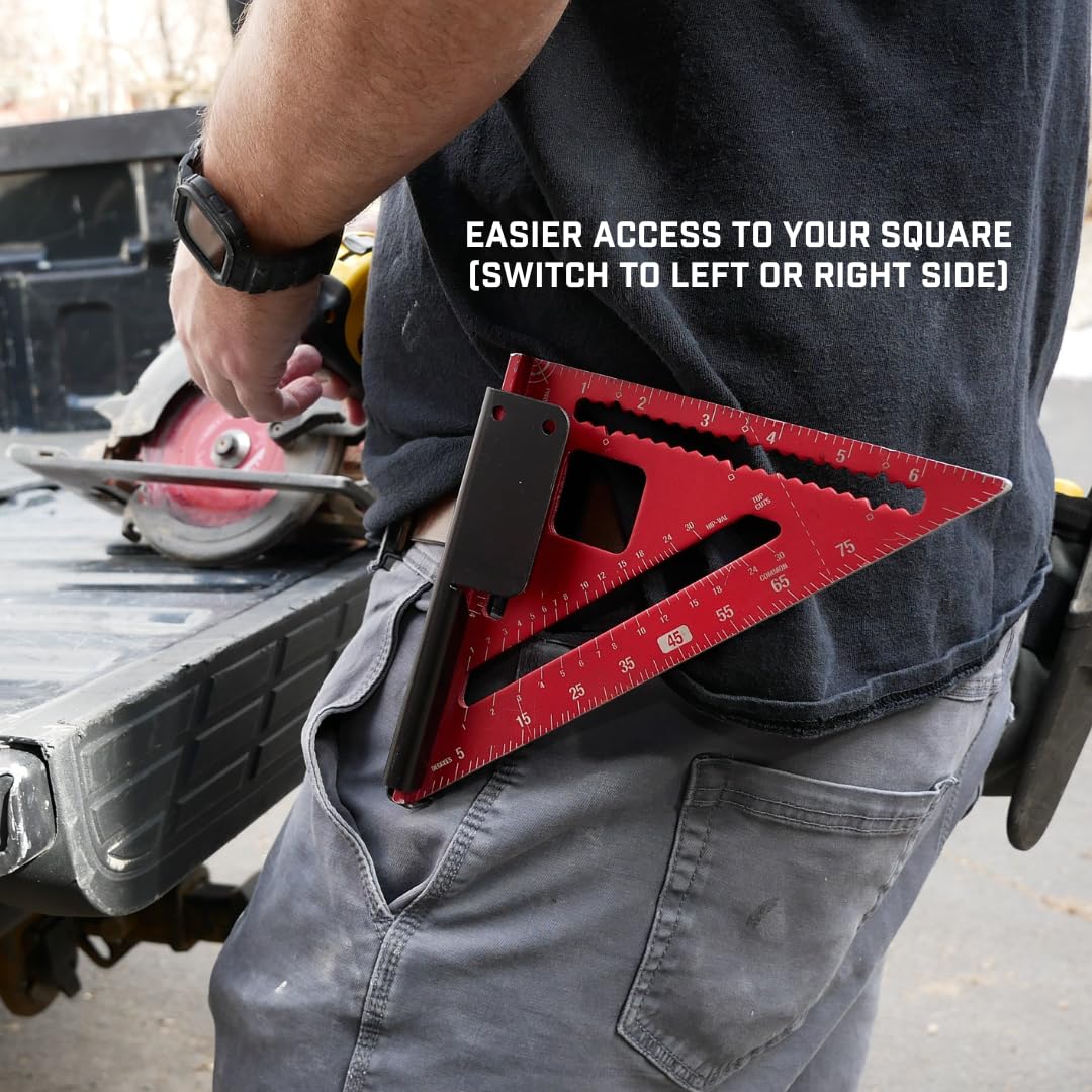 SquareMaster Pro Rafter Square Holster - Tool Belt Clip -5