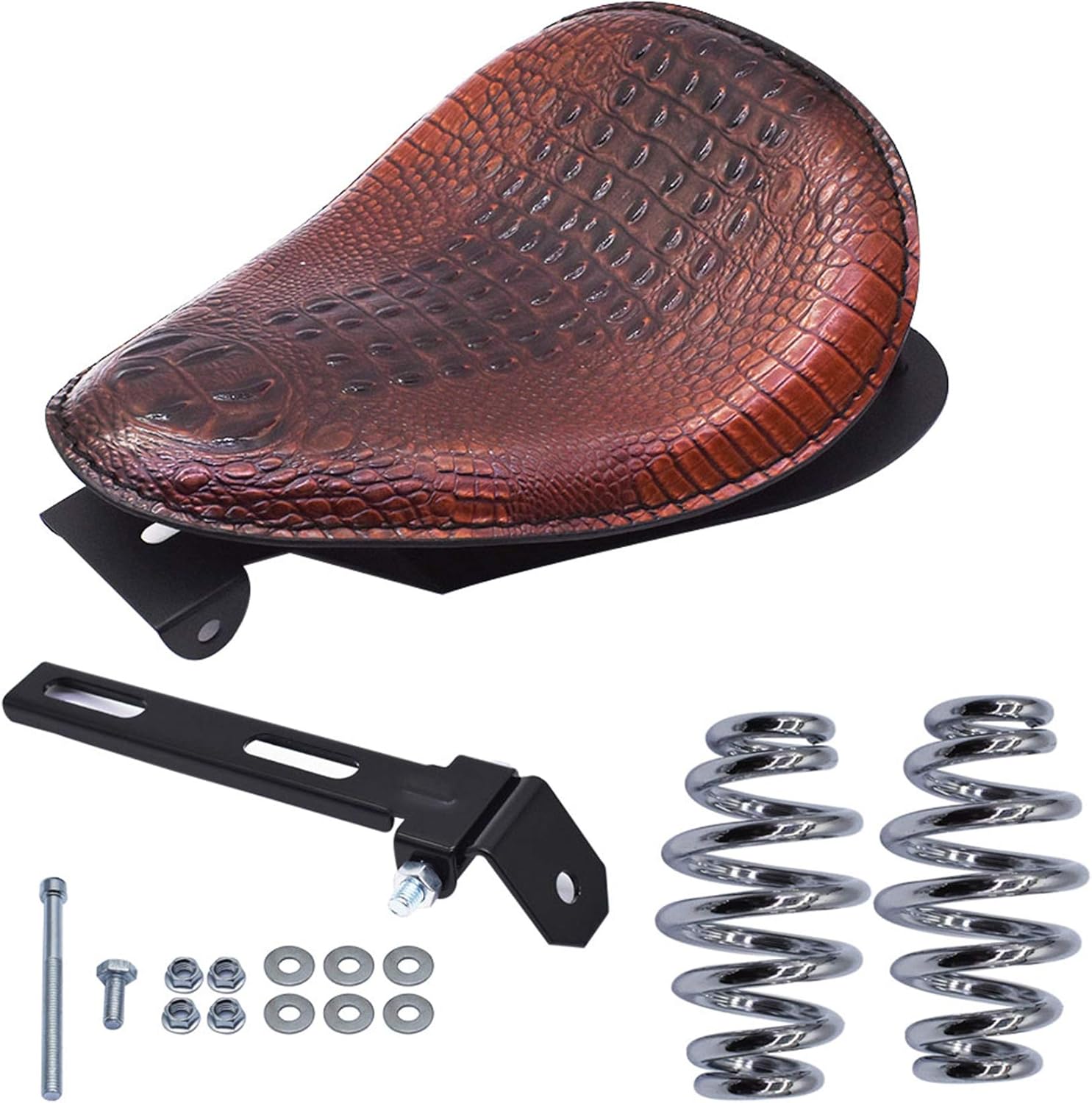 munirater Motocycle Black Sprung Seat with Seat Base Replacement for ACE VT 1100 750