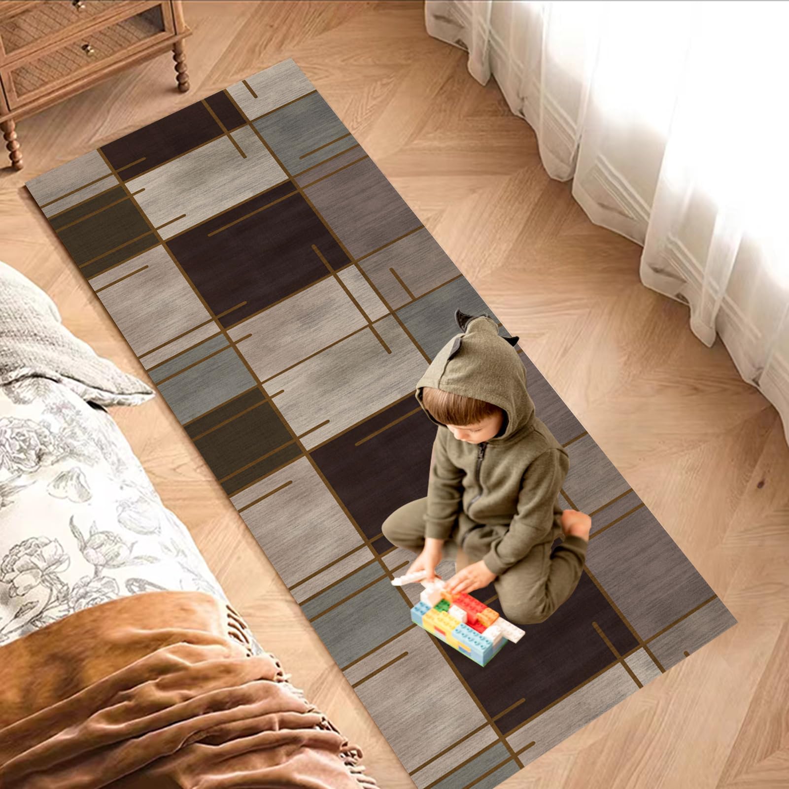 Tapis de Couloir Long, Tapis pour Cuisine Devant évier 60 x 400 cm