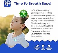 Vista 5 de NATPAT - Calcomanías Breathe Easy – Parche descongestionante para niños y adultos – Alivio natural del resfriado y alergia para la congestión, libre