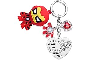Melix Home Iron Man Superhero Gifts Keychain Jewelry Set