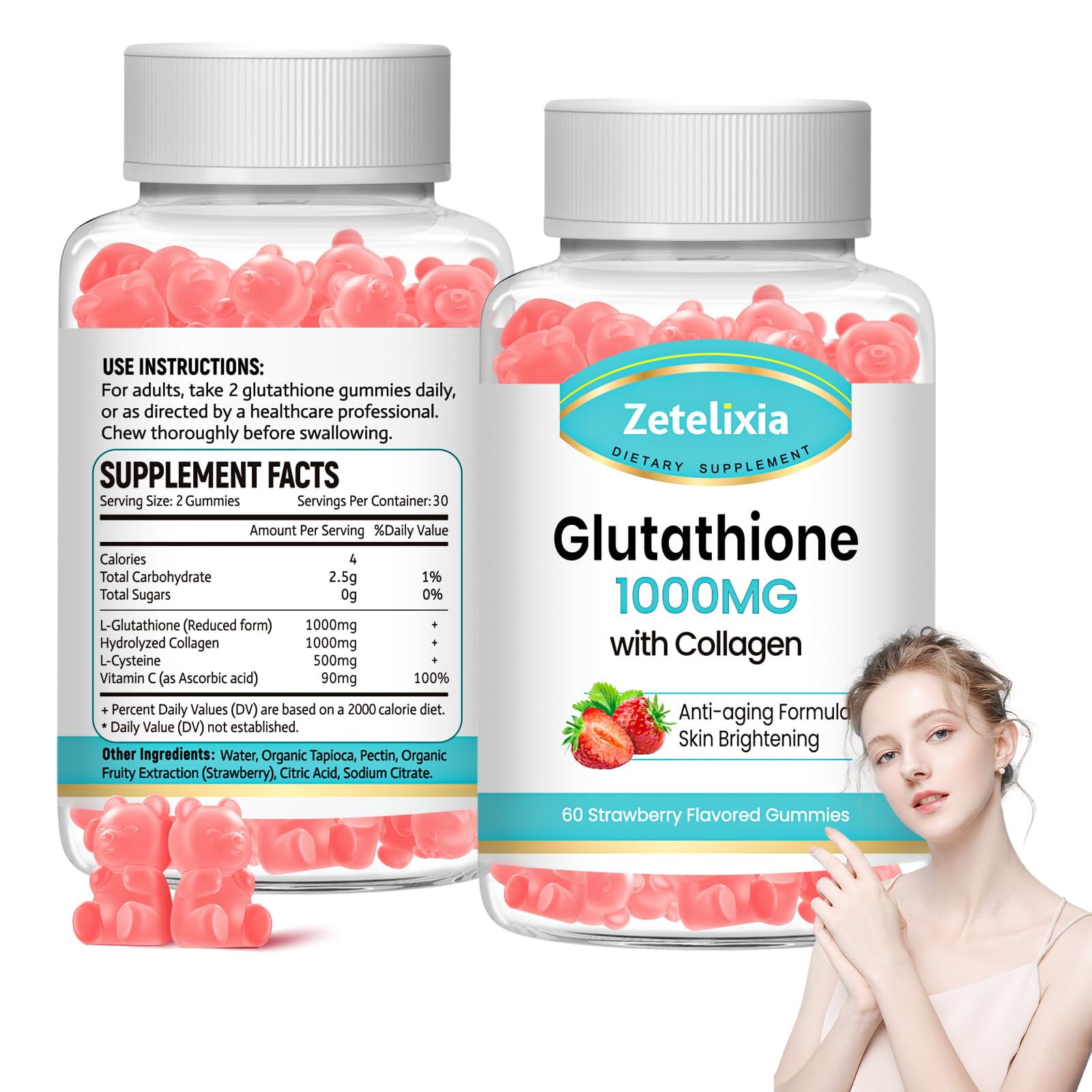 2 Pack Glutathione Collagen Gummies