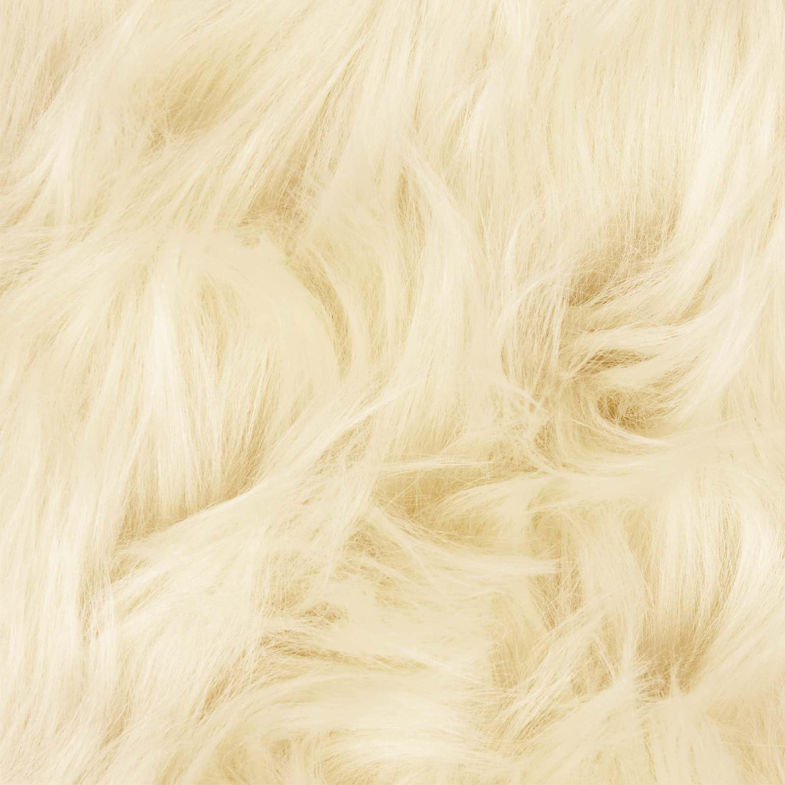 TAFALLA Tapis en peau de mouton synthétique rond Ø 200 cm – Imitation peau d'agneau moelleux à poils longs crème – Tapis de salon doux pour un intérieur confortable – Tapis en fausse fourrure