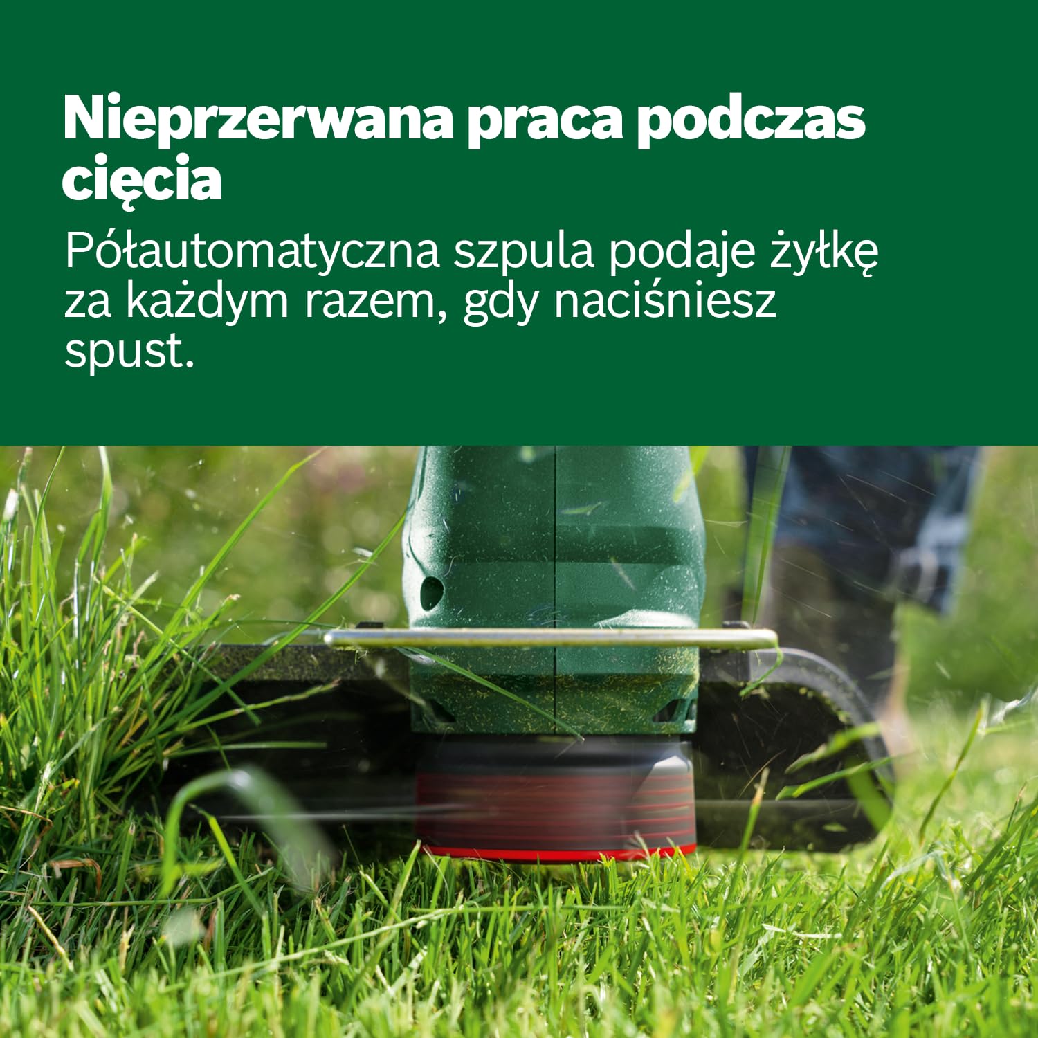 Bosch: akumulatorowa podkaszarka do trawy UniversalGrassCut 18V-26-500 (do podkaszania w poziomie i pionie, czas ładowania: 65 min, średnica cięcia: 26 cm, system 18V, bez akumulatora)