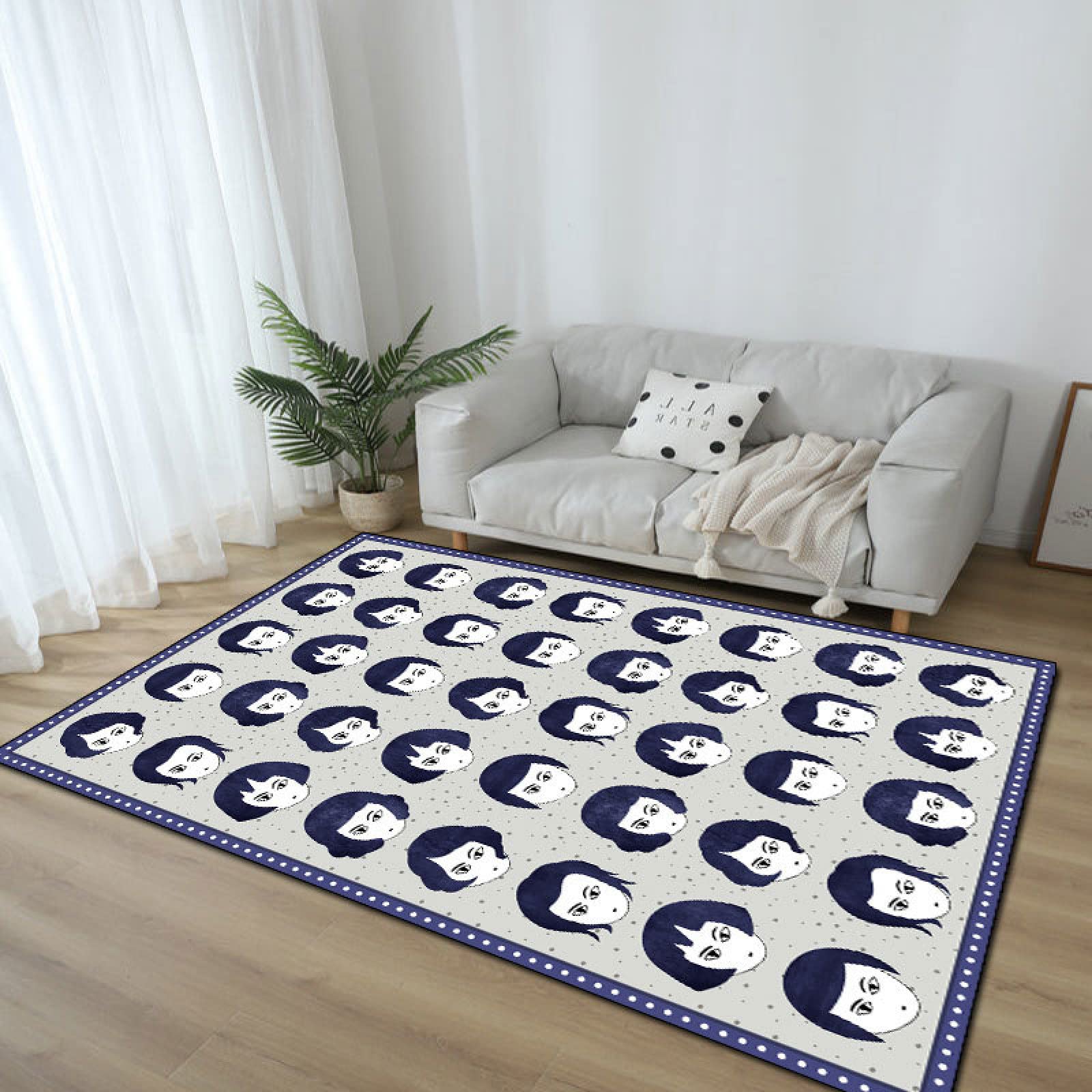 Dywaniki do salonu nowoczesny dywan moda osobowość kobieta awatar do salonu, sypialni, pokoju dziecięcego 120 * 160 cm