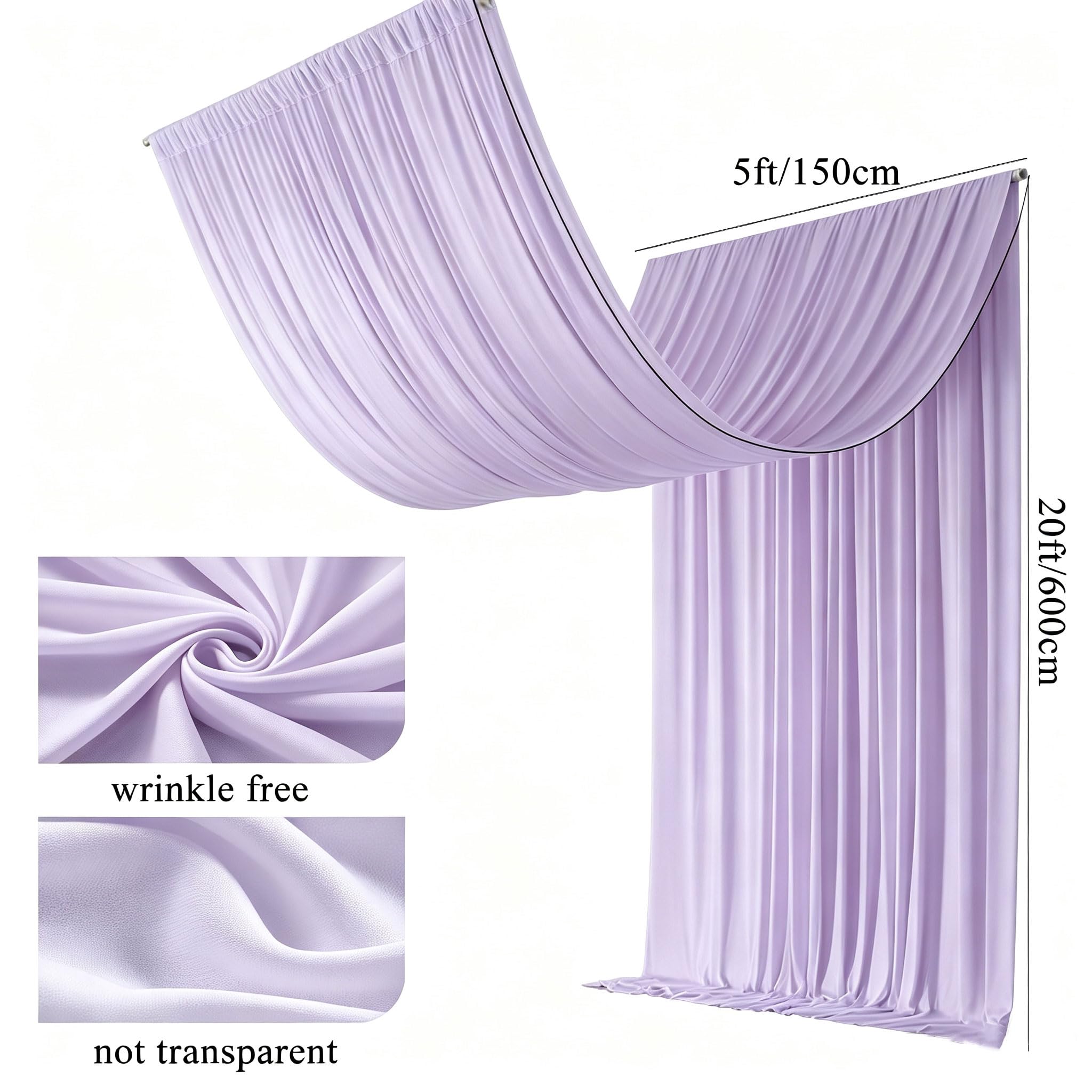 2 Paneles de Paño para Techo 150x600cm para Bodas y Fiestas