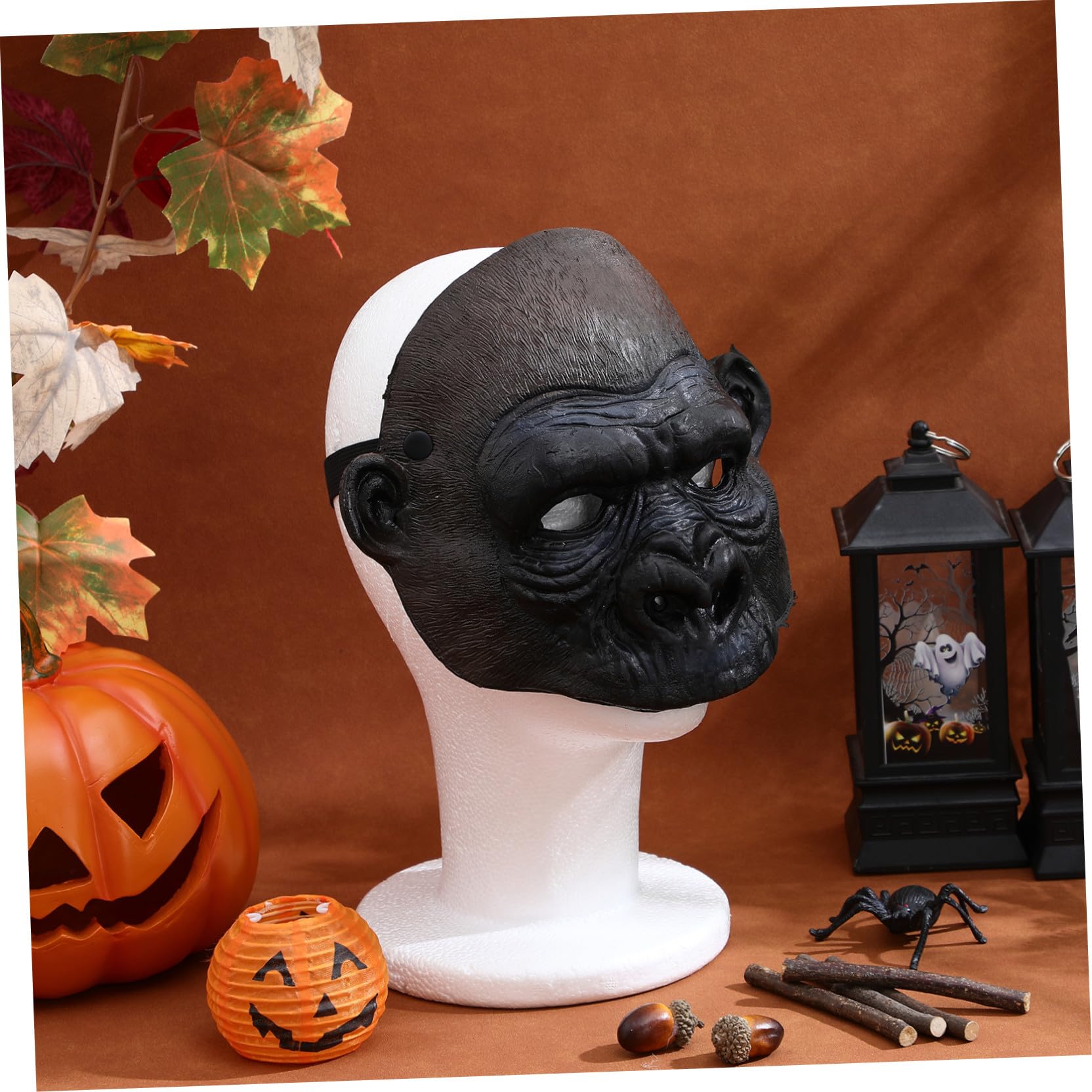 Veemoon Masque De Singe En Mousse Pour Enfants Et Adultes - Masque Orang-Outan Pour Halloween Et Fêtes Accessoire De Déguisement Comique Et Effrayant