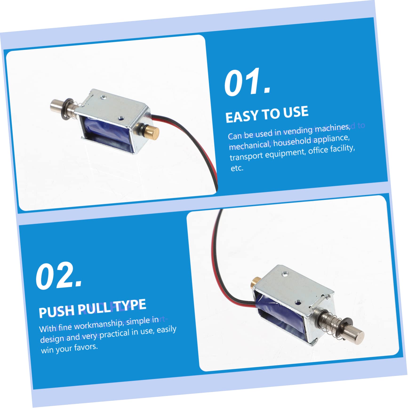 12stücke Push-Pull Elektromagnet Dc Offener Rahmen Linearbewegung Plunger Mit Feder-rückführung Für Verkaufsautomaten Und Haushaltsgeräte