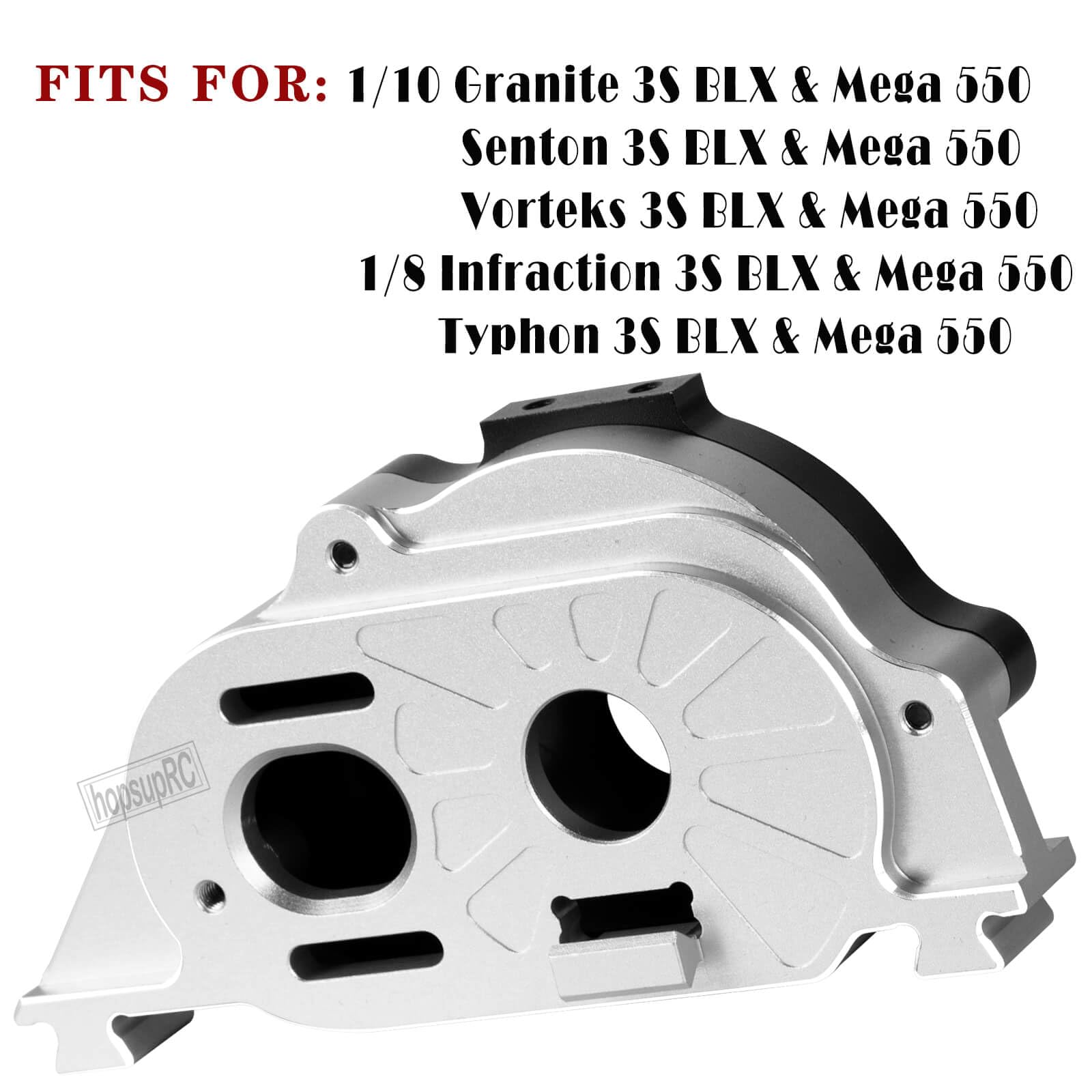 GPM Upgrades Aluminum 7075 Motor Mount Adjustable with Heat Dissipation Function for 1/18 4Wd Granite Grom Mega 380 Brushed 4X4 Monster Truck-Ara2102 (red)