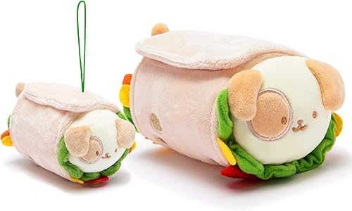 Anirollz Juguete de peluche Manta oficial de 3 y 6 pulgadas Suave, esponjoso, cálido, lindo, cómodo, seguro Decoración de cumpleaños Burrito