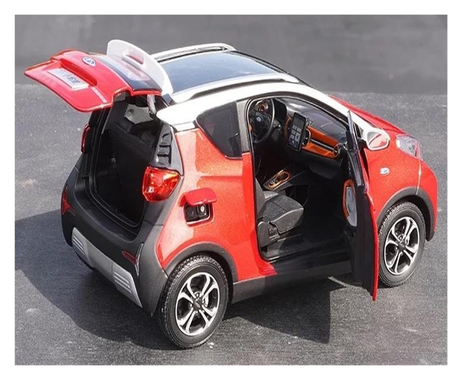 Metallo Scala Replica 1: 18 Per Chery Small Ant EQ1 Modello Di Veicolo Elettrico In Lega Decorazione Per Auto Da Tavolo Intelligente