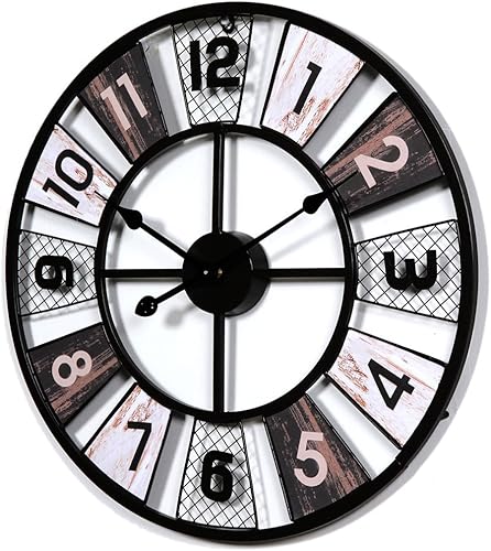 Miniatura 4 de Wall ClockGiant Wall Clock, 60 Cm Metal Silent Wall Clock Vintage Design Wall Clock for Kitchen, Living Room, Bedroom, Office, Bar