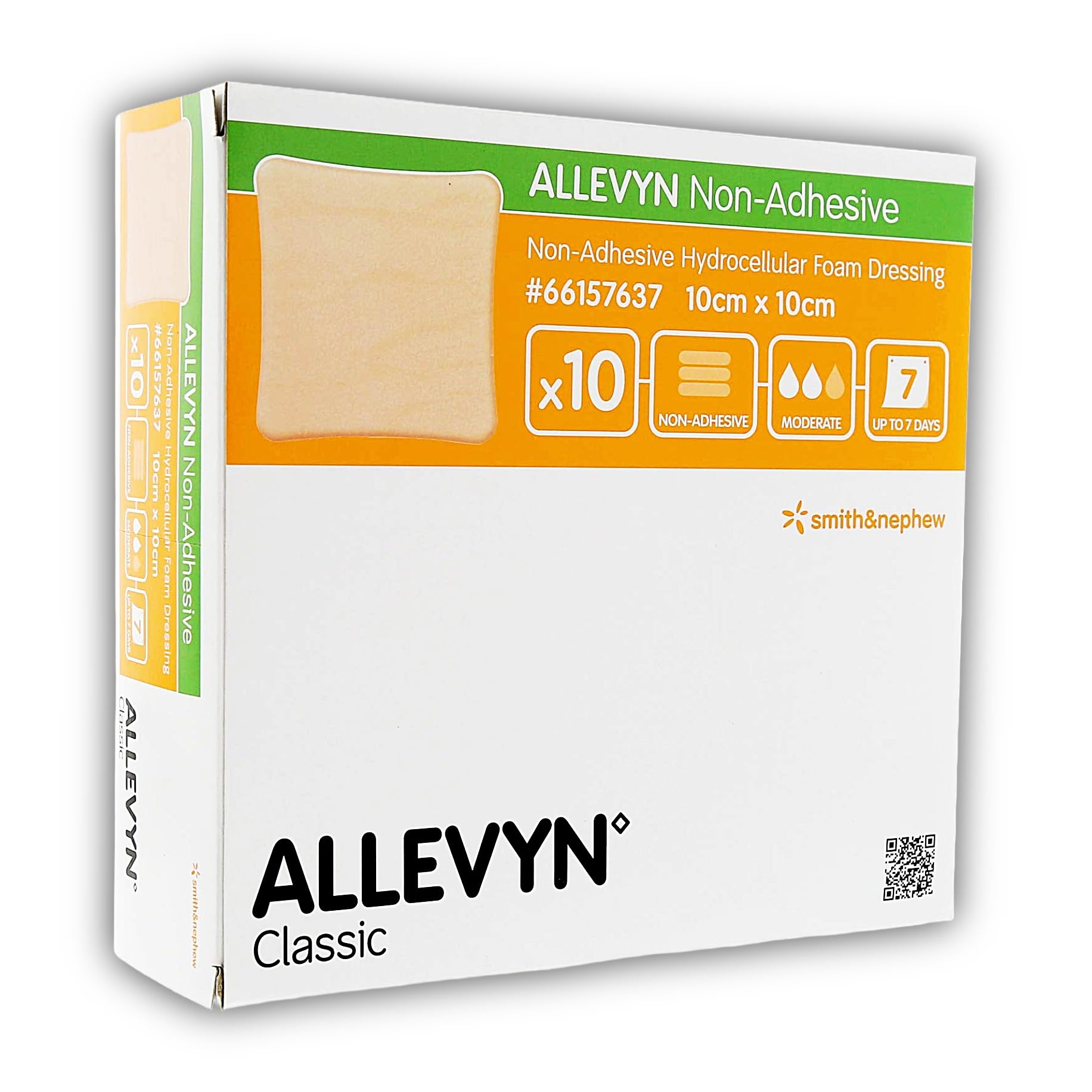 Allevyn Non Adhesive 10 x 10 cm – Effective Allevyn cerotto – Long Lasting 7 Day Use – 10 unità per confezione