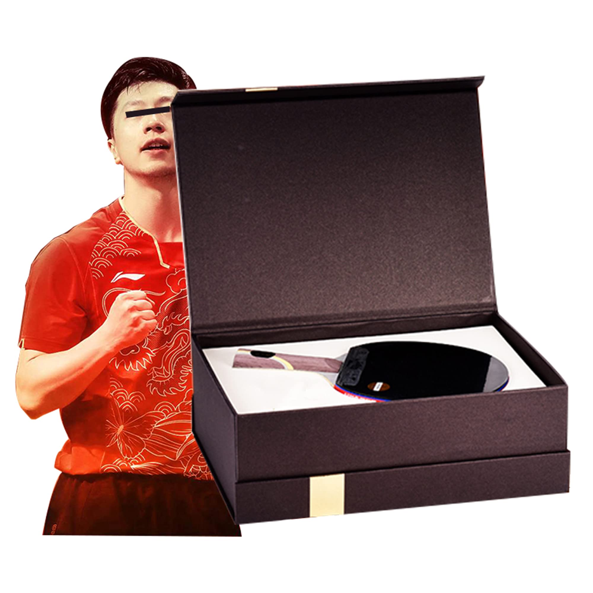BBAUER Raqueta de Tenis de Mesa de Competición, Pala de Ping Pong con Fondo de Carbono Mantiene Estable la Pelota