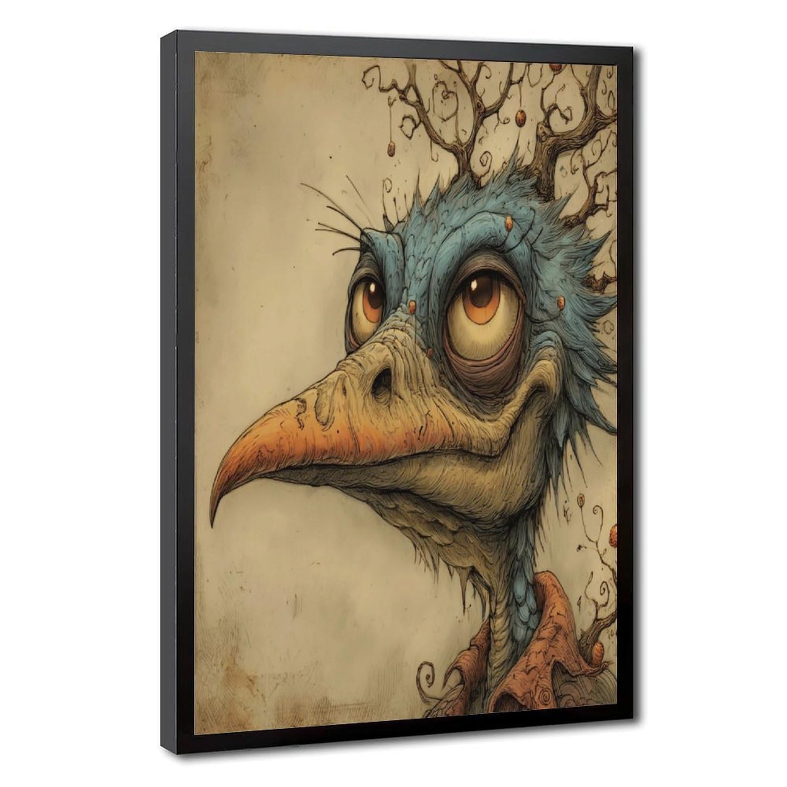 Bareronor Abstract Bird Poster Canvas Poster Bedroom Decor Landscape Office Room Decor Gift 24" L X 36" W