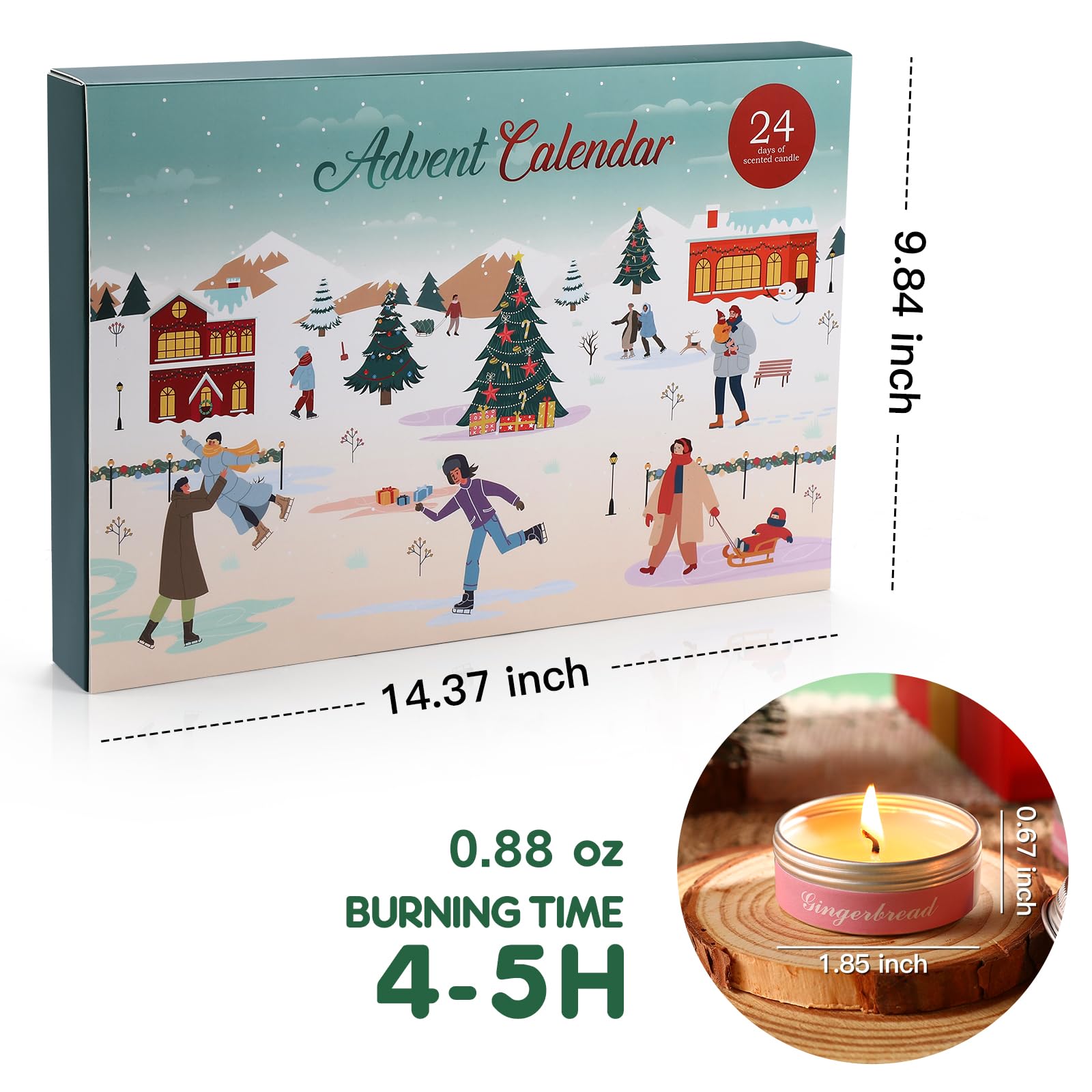 24 Tage Adventskalender Duftkerzen